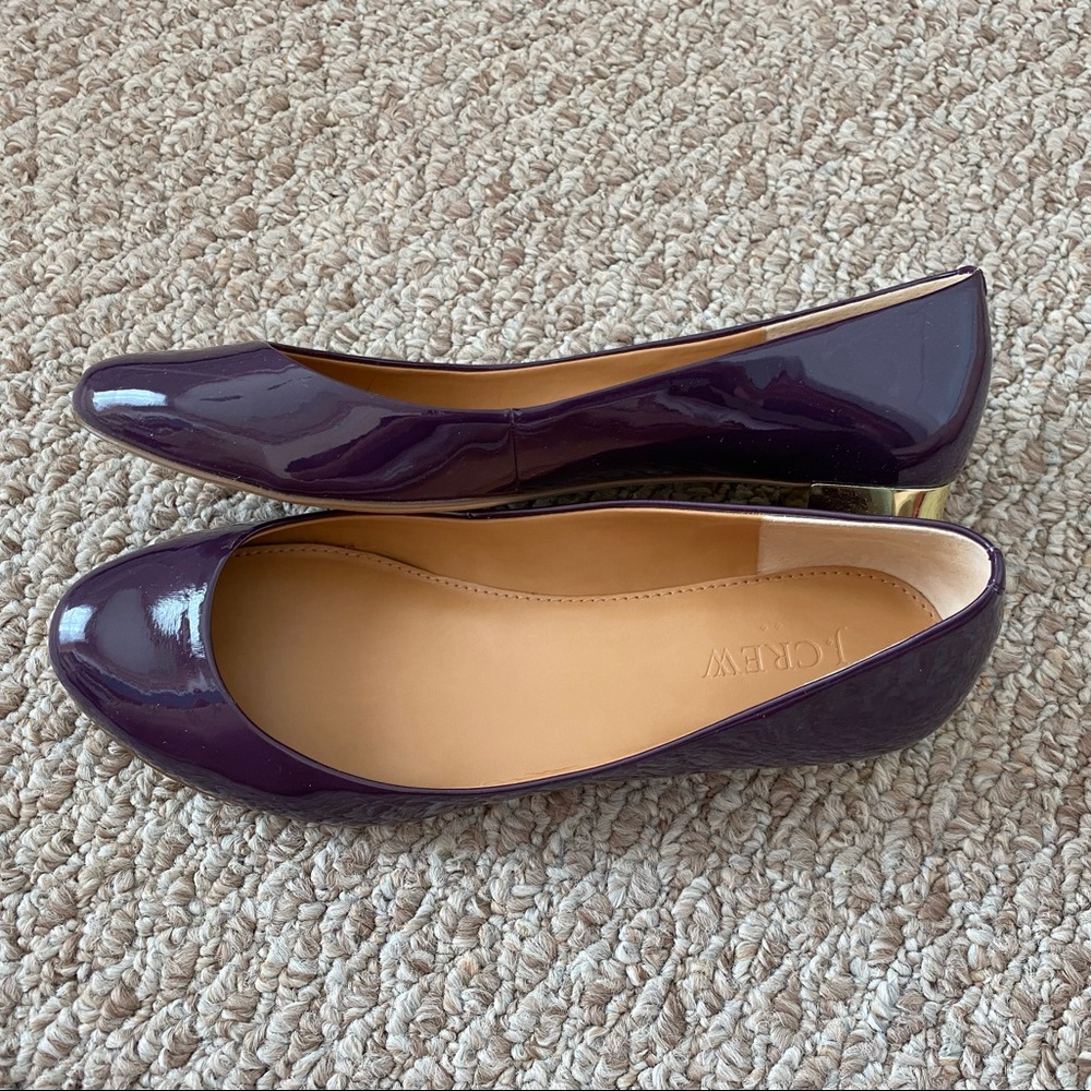 J Crew Women’s Patent Gold Heeled Flat Size 7